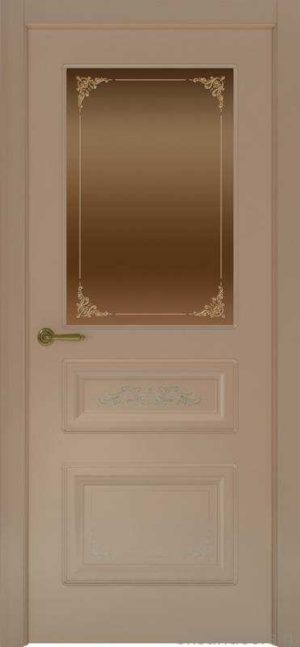 Дверь Океан Provence 3 Flora (мокко, бронзовое стекло)