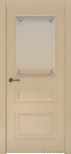 Дверь Provence 3 (слоновая кость, стекло белое Виола)