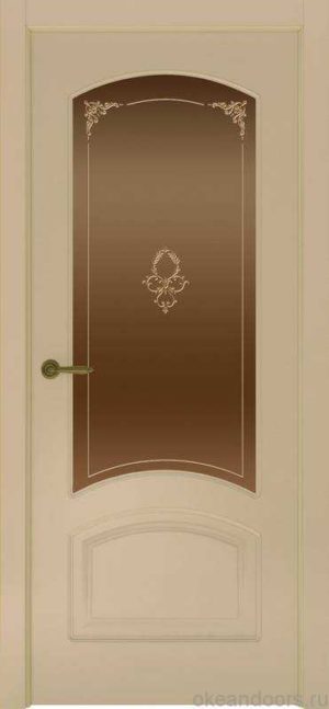 Дверь Provence 4 (слоновая кость, стекло бронзовое Виола)