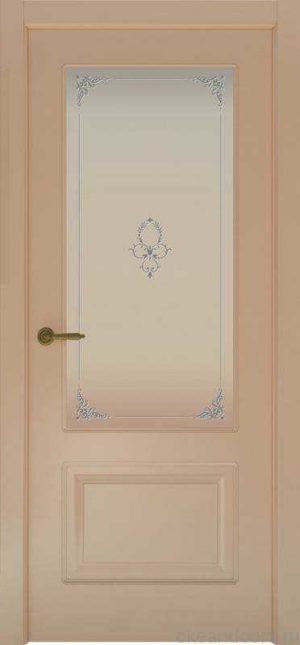Дверь Provence 2 (капучино, стекло белое Виола)