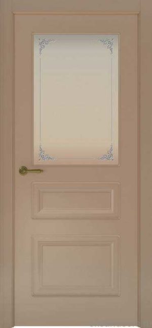 Дверь Provence 3 (мокко, стекло белое Виола)