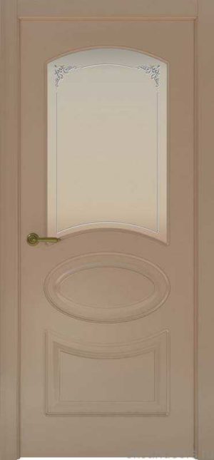 Дверь Provence 1 (мокко, стекло белое Виола)