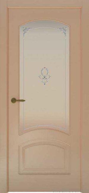 Дверь Provence 4 (капучино, стекло белое Виола)