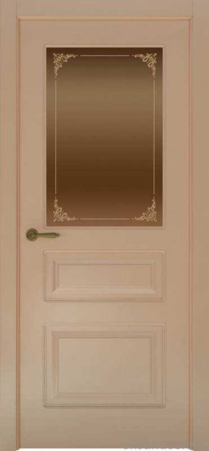 Дверь Provence 3 (капучино, стекло бронзовое Виола)
