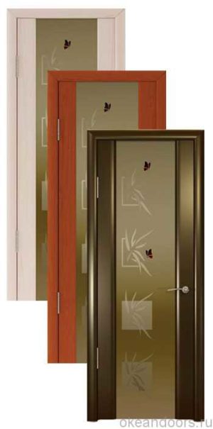 Коллекция дверей Океан Шторм-3 "Бабочки" (10 цветов, бронзовое стекло)
